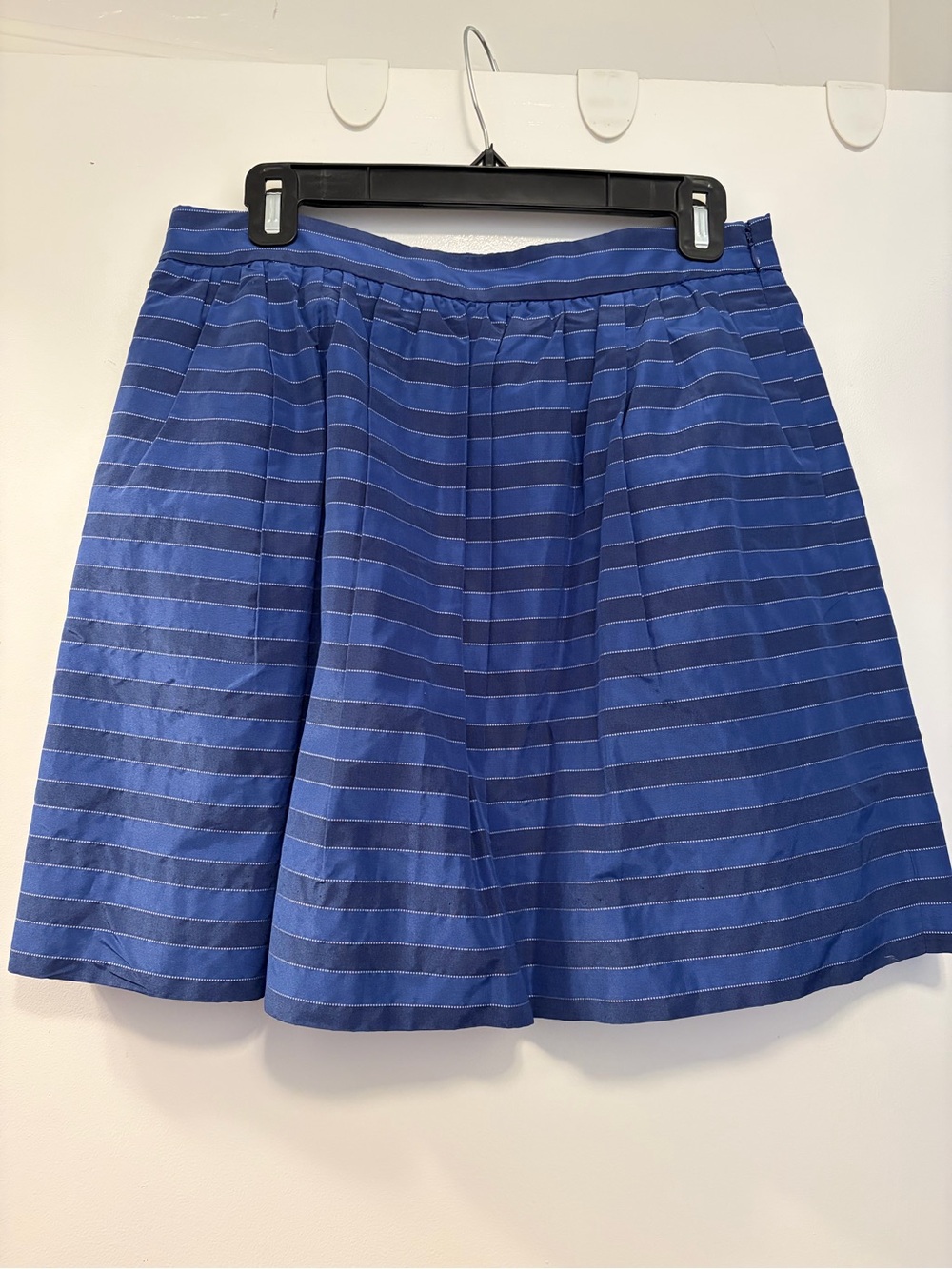 J. Crew Blue Striped Circle Skirt